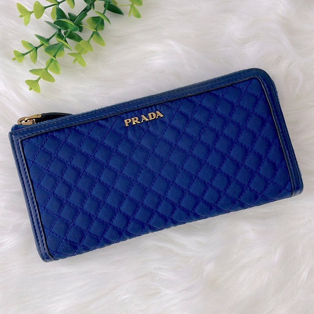 Prada Tessuto Quilted Zippy Wallet